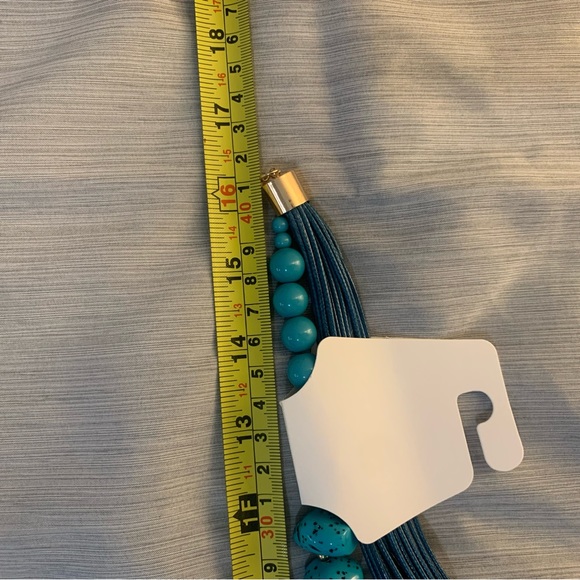 Fashion Jewelry Teal Multi- Layer Choker - Picture 6 of 6